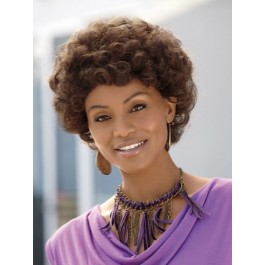 Short Micro-Kink Synthetic Capless Wig