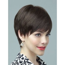 Short Capless straight Remy Human Hair Wig