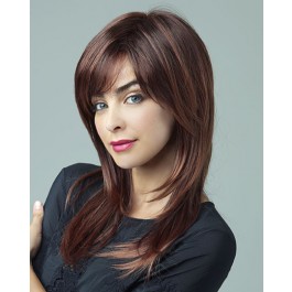 Capless Straight Auburn Human Hair Wig