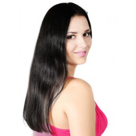 Long Length Human Hair Lace Front Straight Wig