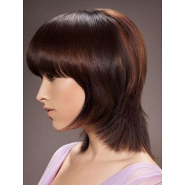 Short Straight Remy Human Hair Capless Wig