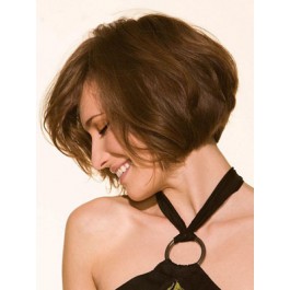 Human Hair Brown Straight Lace Front Wig