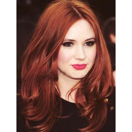 Red Middle Part Lace Front Wig