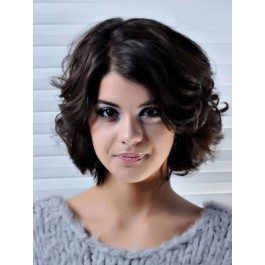 Capless Wavy Remy Human Hair Wig