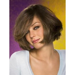 Capless Medium Length Straight Human Hair Wig