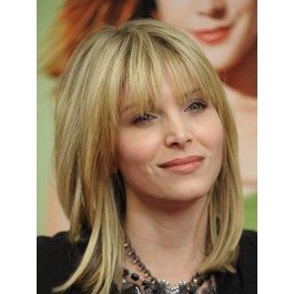 Lovely Medium Length Human Hair Lace Front Wig