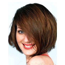 Medium Length Human Hair Capless Wig