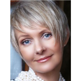 Lace Front Straight Short Grey Wig