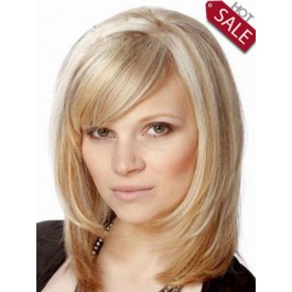 Cheap Medium Human Hair Wig