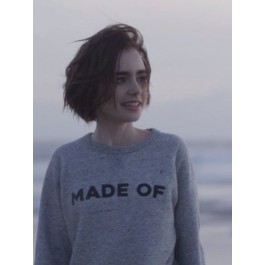 Glamorous Lily Collins Lace Front Remy Human Hair Wig