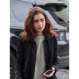 Natural Lily Collins Lace Front Remy Human Hair Wig
