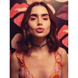 Elegant Lily Collins Lace Front Synthetic Wig