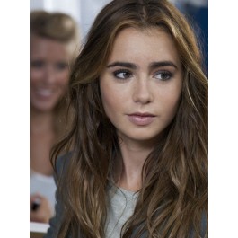 Classic Lily Collins Lace Front Synthetic Wig