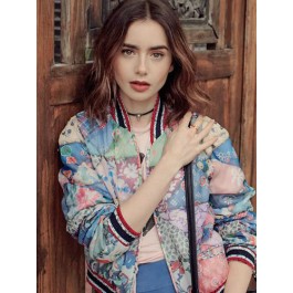 Popular Lily Collins Lace Front Synthetic Wig