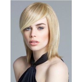 Attractive Human Hair Straight Capless Wig