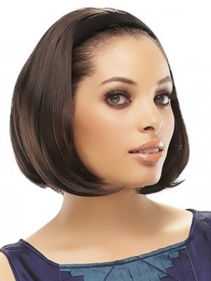 Medium 3/4 Wig With Black Velvet Attached Headband