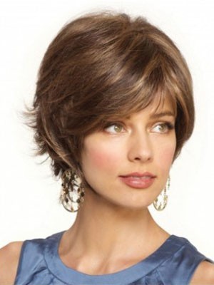 Natural Synthetic Straight Capless Wig