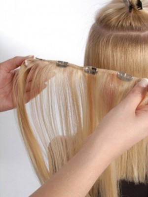100% Human Hair 18 Inches Extensions With 4 Pcs Clip