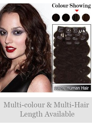 7 Pcs From 14" Delicate Wavy Clip In Full Head Set