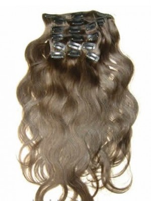 Custom 10 Pcs From 18" Wavy Clip In Full Head Set
