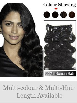 Nice 7 Pcs From 14" Wavy Clip In Full Head Set