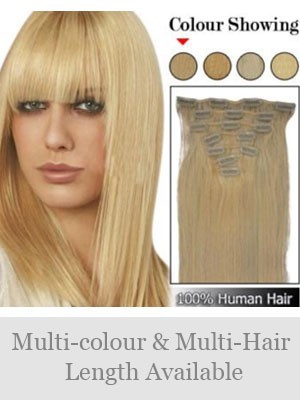 Super 7 Pcs Straight 14" Clip In Full Head Set