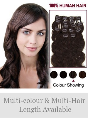 7 Pcs From 14" Popular Wavy Clip In Full Head Set