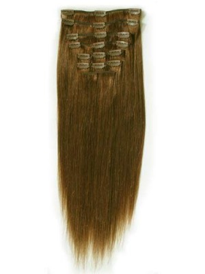 10 Pcs From 14" Clip In Full Head Set - Straight