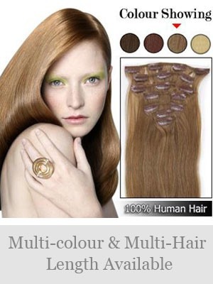 Fashion 7 Pcs From 14" Straight Clip In Full Head Set