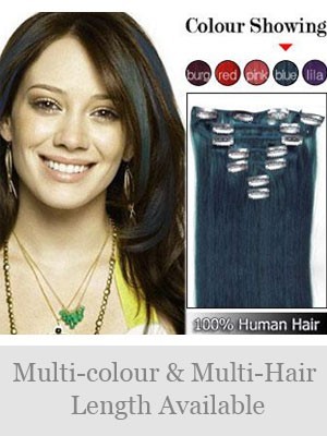 Straight 7 Pcs From 14" Clip In Full Head Set