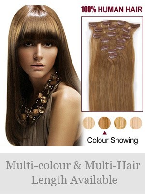 7 Pcs From 14" Gorgeous Straight Clip In Full Head Set