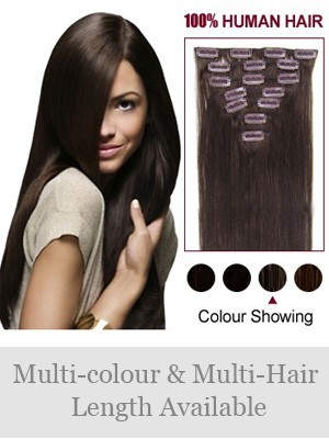 7 Pcs From 14" Sparkling Clip In Full Head Set