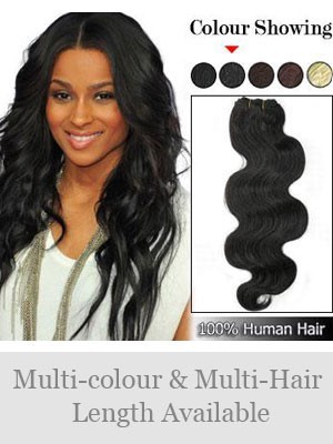 50" Width Wavy Full Head Remy Hair Extensions