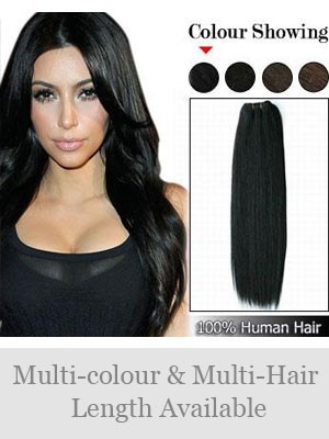 20" Straight Full Head Human Hair Extensions