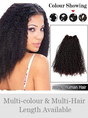 Curly 100% Human Hair Weft Extensions