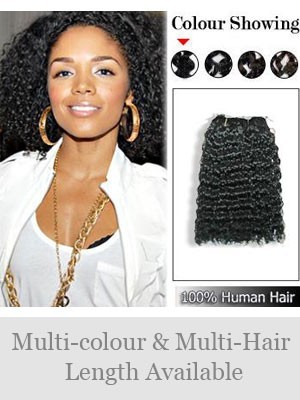 Indian Remy Hair Curly Weft Extensions