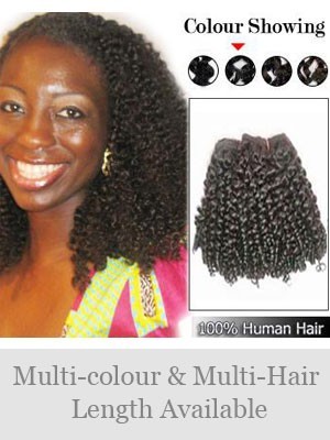 Graceful Curly Indian Remy Hair Weft Extensions