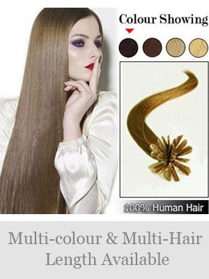 18" 100% Human Hair Fashionable Nail Tip Extensions