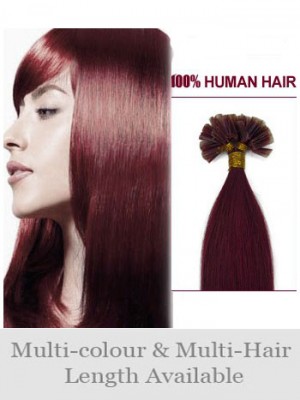 High Quality 20" Nail Tip Straight Remy Human Hair Extension