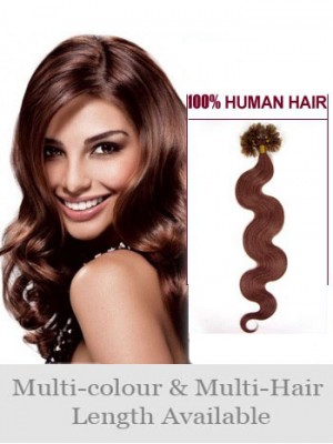 Charming 20" Nail Tip Wavy Human Hair Extension