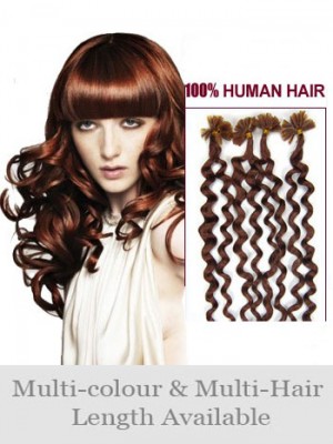 20" Natural Wavy Human Hair Nail Tip Extension