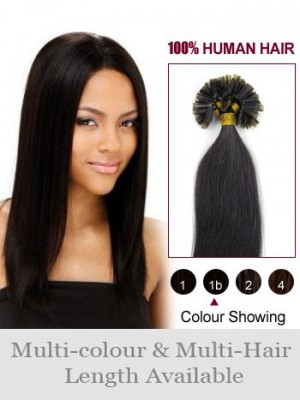 22" Comfortable Straight Human Hair Nail Tip Extension