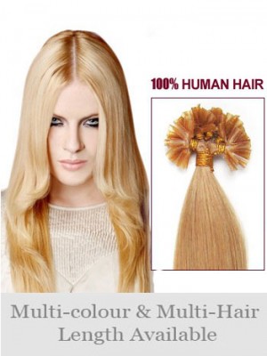 Attractive 22" Straight Nail Tip Human Hair Extension