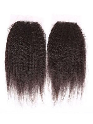 Yaki Straight 4x4 Inches Full Hand Tied Remy Hair Lace Closure