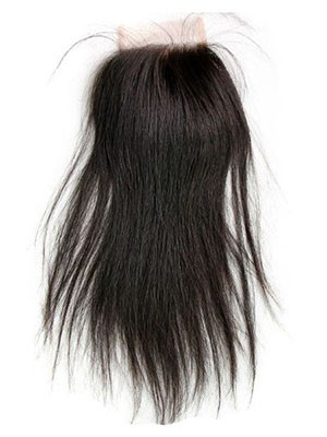 Silky Straight Free Part Human Hair Lace Closure