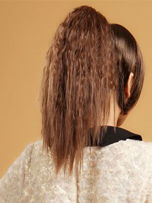 14" Medium Wavy Synthetic Hair Ponytail