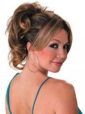 10" Brown Wavy With Claw Comb Attachment Synthetic Ponytail
