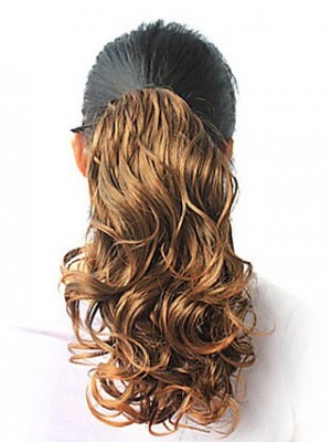 Pretty Curly Dark Brown Ponytail