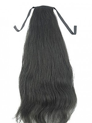 Stylish Human Hair Straight Ponytail