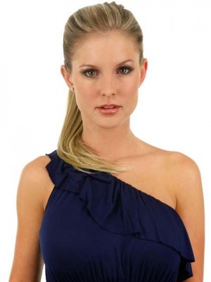Synthetic Straight Ponytail With Pressure Clip
